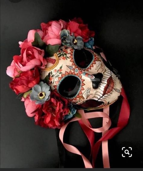 Day Of The Dead Mask Designs, Masquerade Mask Women, Day Of The Dead Mask, The Mask Costume, Mexican Day Of The Dead, Mexican Mask, Art Mask, Day Of The Dead Art, Sugar Skull Makeup