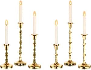 Gold Taper Candle Holders, Gold Taper Candles, Glass Taper Candle Holders, Gold Candlestick Holders, Stemmed Candle Holders, Decorations For Living Room, Unity Candles, Tall Candlesticks, Green Tablecloth