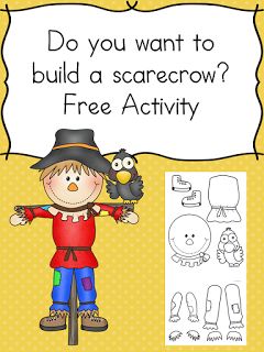 Classroom Freebies Too is more freebies for more teachers! Build A Scarecrow, Autumn Printables, Free Preschool Printables, Fall Kindergarten, Fall Preschool, Free Preschool, Preschool Printables, Classroom Crafts, Theme Halloween