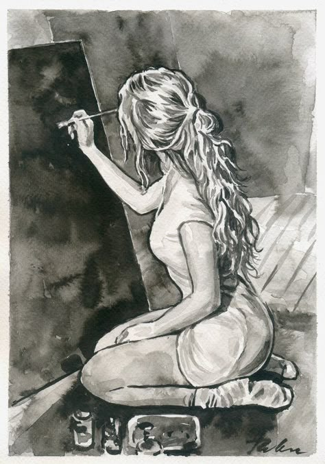 Tashe - Paintings for Sale | Artfinder Practice Sketches, Perspective Sketch, Bengali Art, Nude Artwork, Drawing Prompts, Karakter Disney, Meaningful Drawings, Art Sketches Pencil, Soyut Sanat Tabloları