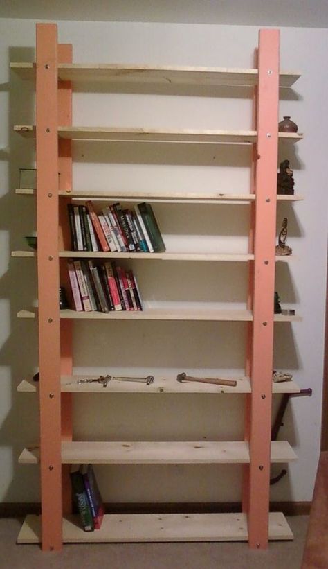 Diy Bookshelf Design, Diy Bookshelf Plans, Diy Bookshelf Kids, Style Bookshelf, Bookcase Plans, Simple Bookcase, Creative Bookshelves, Diy Bookshelf, Bookshelf Plans