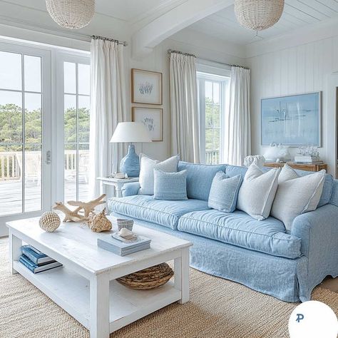 10+ Chic Small Space Furniture Ideas in Blue and White for a Coastal Vibe • 333k+ Inspiring Lifestyle Ideas Small Space Furniture Ideas, Cottage House Decor, Rm Style, Costal Bedroom, Small Space Furniture, Front Porch Furniture, Coastal Condo, Inspiring Lifestyle, Minimal House