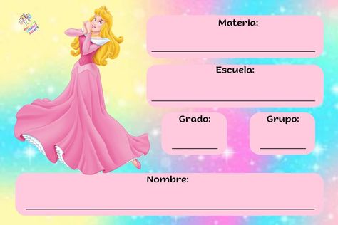 Notebook Labels, Tangled, Aurora, Aurora Sleeping Beauty, Abc, Notebook, Disney Princess, Disney Characters, Disney