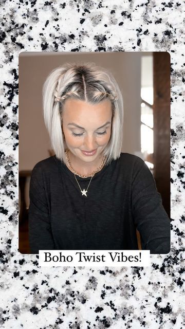 Karen 🖤 Hair Tutorials on Instagram: "Boho Twist Vibes! #hairreels #hairstyletutorial #bohohair #bohohairstyle #hairstyletutorial #shorthairtutorial" Cute Easy Wedding Updos, Short Hair Hippie Hairstyles, Barettes Hairstyles Short Hair, Hippie Hair Short, Short Boho Hair, Short Hippie Hair, Short Boho Hairstyles, Boho Hairstyles For Short Hair, Barettes Hairstyles