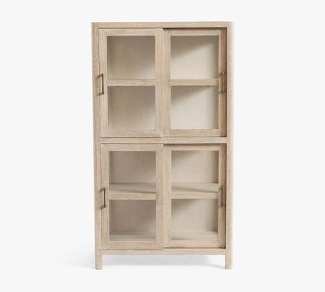 Shelves & Bookcases | Wood, Metal & Glass | Pottery Barn Office With Shelves, Glass Storage Cabinet, Family Room Organization, Decorative Bookshelves, Bookcase With Drawers, Dried Mango, Decorative Shelving, Low Bookcase, Add Storage