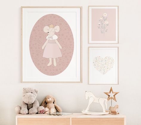 A beautiful set of prints featuring an illustration of a Maileg mouse princess is the perfect addition to any nursery or girl’s bedroom. The print also makes the perfect gift for a newborn or as a christening gift. Maileg Mice, Art For Nursery, Maileg Mouse, Mouse Print, Christening Gifts, Girls Room, Girl's Room, Girls Bedroom, Mice