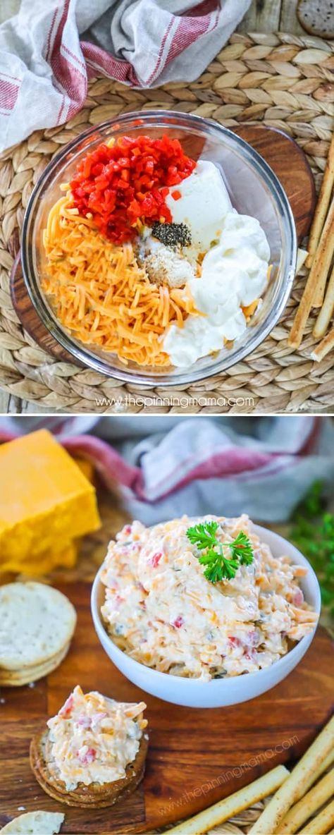 Pimento Cheese Recipe Without Cream Cheese, Pimento Cheese Recipe Easy, Homemade Pimento Cheese Recipe, The Pinning Mama, Pimento Cheese Recipe, Cheese Spread Recipes, Homemade Pimento Cheese, Pimento Cheese Spread, Cheese Recipes Appetizers