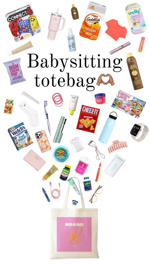 #myfirstshuffle Babysitting Bag, Babysitting Kit, Babysitting Hacks, Trip Essentials Packing Lists, Sleepover Essentials, Road Trip Kit, Babysitting Activities, Babysitting Fun, Babysitting Jobs