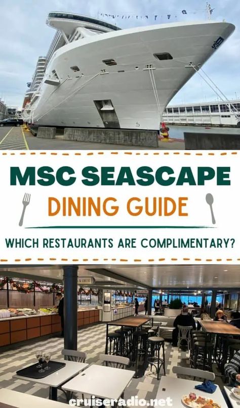 msc seascape dining guide Msc Cruises Seascape, Msc Seascape, Cruise Food, Msc Cruises, Popular Drinks, Cruise Tips, Cruise Ships, March 2024, All Aboard