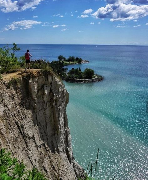 Scarborough Bluffs, near Toronto Scarborough Toronto, Scarborough Bluffs, Landscape Photos, Photography Inspiration, Ontario, Toronto, Water, Photography, Travel