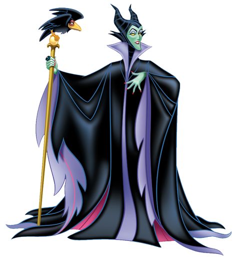 Maleficent is an evil fairy and the main antagonist of Disney's 1959 animated feature film, Sleeping Beauty and the protagonist of the 2014 live-action film of the same name. Maleficent is an incarnation of pure evil, responsible for all misfortune in King Stefan's kingdom. She takes offense at not being invited to the christening of Princess Aurora and attempts revenge on King Stefan and the Queen by cursing Aurora. She appears to be particularly disdainful of the three good fairies ... Maleficent Cartoon, Disney Shoe Ornaments, Halloween Imagem, Disney Png, Evil Fairy, Sleeping Beauty Maleficent, Kingdom Hearts Ii, The Evil Queen, Idee Cricut