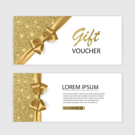 Bow Illustration, Voucher Card, Christmas Gift Vouchers, Note Card Template, Gift Voucher Design, Shein Gift Card, Restaurant Business Cards, Voucher Design, Sale Template