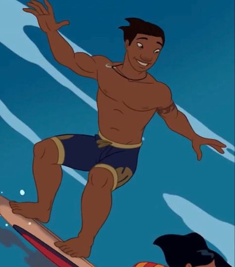 Guy From Lilo And Stitch, Hear Me Out Characters Male Cartoon, Disney Male Characters, David Lilo And Stitch, Disney Characters Lilo, David Kawena, Animated Crushes, Prince Disney, Hicks Und Astrid