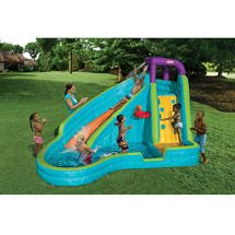 Walmart: Little Tikes Slam 'n Curve Inflatable Water Slide Kids Water Slide, Preschool Graduation Gifts, Splash Pool, Backyard Pools, Kiddie Pool, Backyard Play, Kid Pool, Backyard Playground, Little Tikes