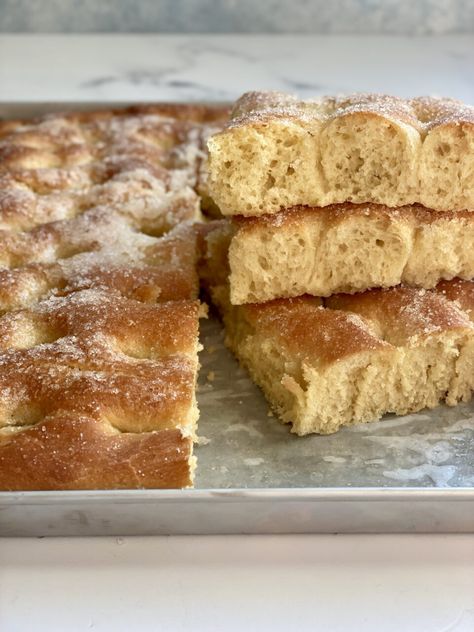 Focaccia dolce - Una Famiglia in Cucina Focaccia Dolce, Italian Recipes, Nutella, Oreo, Brioche