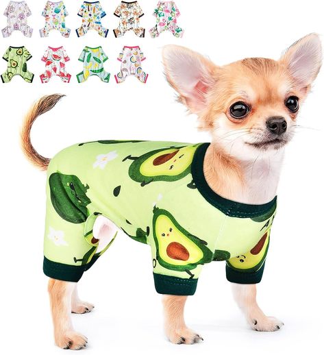 Funny Dog Clothes, Boy Dog Clothes, Medium Size Dogs, Yorkie Clothes, Puppies In Pajamas, Dog Pjs, Summer Puppy, Dog Summer Clothes, Cute Dog Clothes