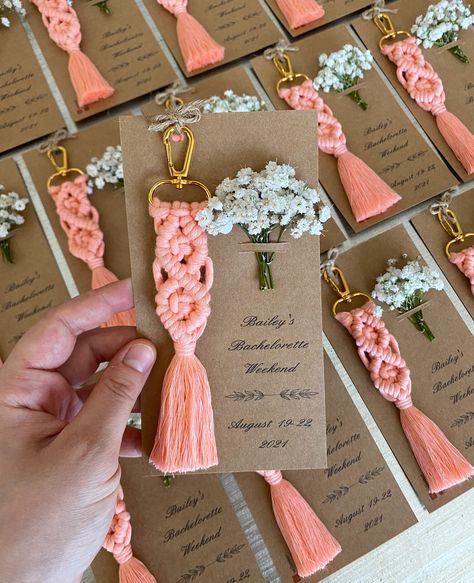 Crochet Wedding Favours, Boho Bridesmaid Gift, Boho Wedding Favours, Bohemian Macrame, Macrame Wedding, Maid Of Honor Gift, Crochet Wedding, Macrame Patterns Tutorials, Wedding Gifts For Guests