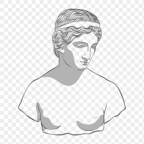 Greek Line Art, Woman Line Art, Greek Statues, Line Art Drawing, Png Aesthetic, Line Drawings, Art Line, Woman Drawing, Greek Goddess