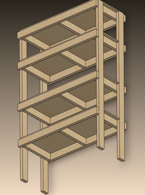 2X4 Storage Shelves Plans | You are starting with 10 2 x 4's and one 4' x 8' section of 1/2 ... 2x4 Storage, Cheap Storage Shelves, Moving Artwork, Basement Storage Shelves, Basement Shelving, Diy Storage Shelves, Bookshelf Plans, Garage Storage Shelves, Storage Inspiration