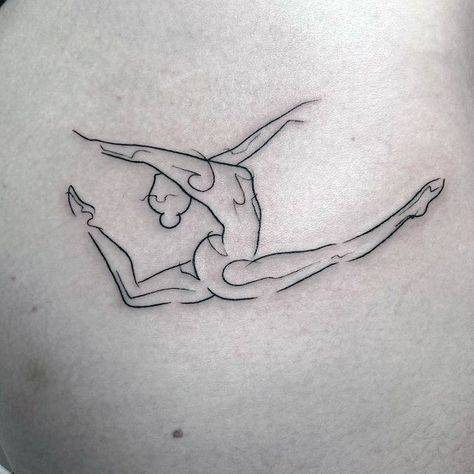 Top 100 Best Gymnastics Tattoos For Women - Gymnast Design Ideas Small Gymnastics Tattoos, Gymnast Tattoo Ideas, Gymnastics Tattoo Ideas, Gymnastics Tattoos, Dancer Tattoo Ideas, Gymnastics Tattoo, Calligraphy Drawings, Dance Drawings, Best Gymnastics