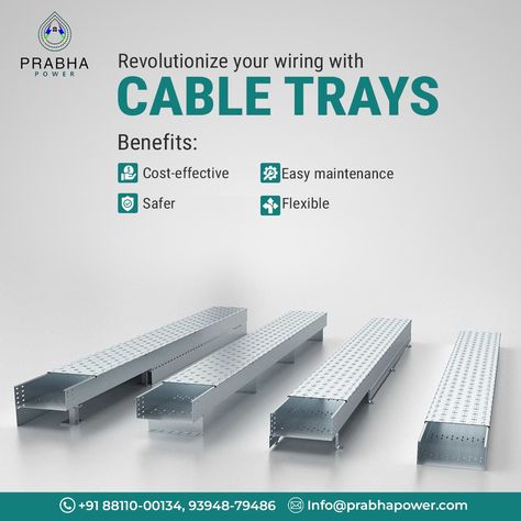 Say goodbye to messy cables! 📏🔌 Cable trays offer: ✅ Affordability ✅ Easy maintenance ✅ Safety ✅ Flexibility. Transform your wiring today! 🌟 📞 Contact Us: +91 93948 79486 #CableManagement #EfficientWiring #CableTrays #WiringUpgrade #TechSolutions #PrabhaPower #Guwahati #Assam Cable Trays, Cable Management, Power Cable, Say Goodbye, Contact Us, Cable, Quick Saves