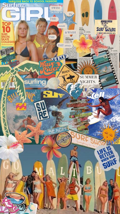 Summer Vibes Wallpaper, Surf Fashion, Surf Stickers, Back To School Fashion, Vibes Wallpaper, Dream Machine, Surf Style, Ocean Art, School Fashion