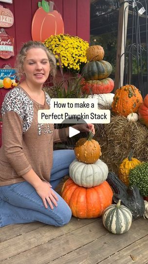 15K views · 2K reactions | ✍️ keep this in mind when you get your pumpkins this year!   #pumpkin #pumpkins #fall #falldecor #garden #gardening #gardentips #needmorefarms | Needmore Farms | Gardening, and DIY | needmorefarms · Original audio Pumpkin Stack, Fall Planters, Stacked Pumpkins, Fall Halloween Decor, Farm Gardens, Gourds, Fall Halloween, Gardening Tips, Halloween Decor