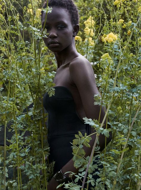 Flowers of Romance (Vanity Fair France) Vivienne Rohner, Aweng Chuol, Kim Makeup, South Sudanese, Nathalie Emmanuel, Coaster Art, Kim Sang, Brand Campaign, Art Necklaces