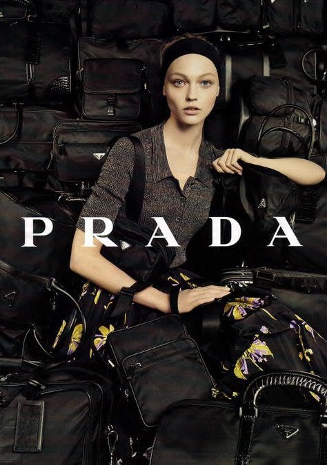 Sasha Pivovarova, Fashion Banner, Prada Fashion, Steven Meisel, Miuccia Prada, Fashion Now, Ad Campaign, Vintage Ads, Prada Bag