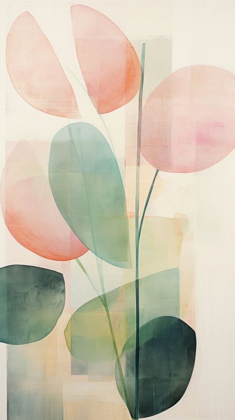 Tulip watercolor wallpaper abstract painting | Free Photo Illustration - rawpixel