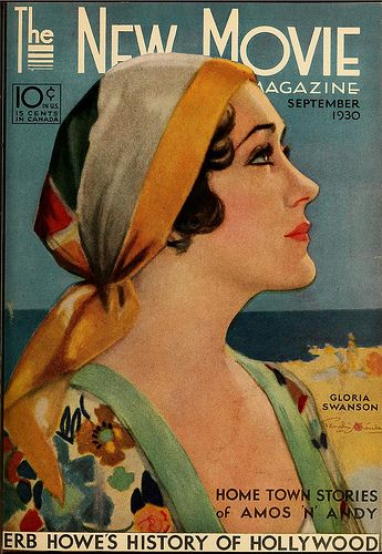 The New Movie Magazine - Sept 1930 | por CharmaineZoe's Marvelous Melange Gloria Swanson, Movie Magazine, Cover Illustration, Lithography, Vintage Magazines, Vintage Magazine, Turbans, Pulp Fiction, Vintage Movies