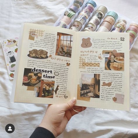 Journal Inspo Aesthetic, Journal Korean, Aesthetic Handwriting, Stationery Aesthetic, Journaling Aesthetic, Bujo Planner, Journal Inspiration Writing, Anime Journal, Bullet Journal Paper