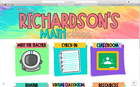 Google Sites Templates, Google Site Templates, Google Suite, Classroom Website, Digital Learning Classroom, Teacher Portfolio, Technology Classroom, Website Tutorial, Google Website
