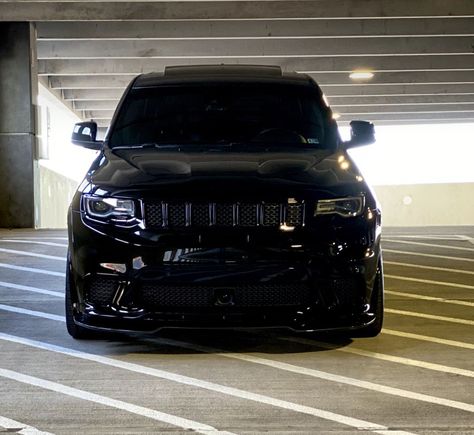 Trackhawk Blacked Out, Jeep Trackhawk, Srt8 Jeep, Jeep Srt, Blacked Out Cars, Srt Jeep, Jeep Srt8, Jeep Grand Cherokee Srt, Dodge Srt