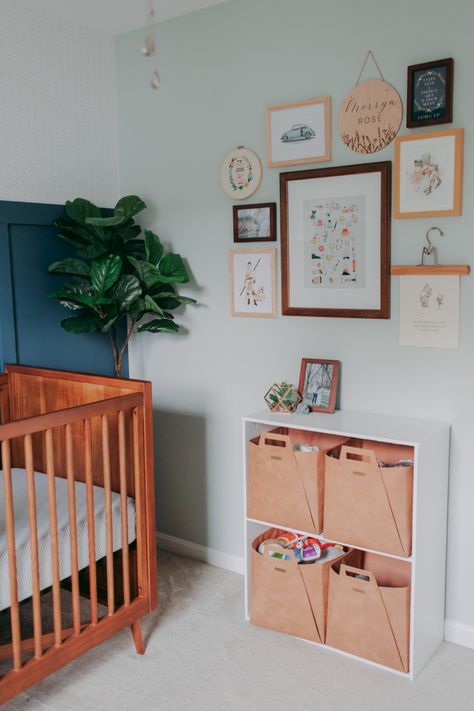 Small Gallery Wall Nursery, Nursery Gallery Wall Neutral, Gallery Wall Above Crib, Nursery Collage Wall, Mismatch Frames, Nursery Photo Wall, Baby Girl Nursery Neutral, Nursery Wall Collage, Girl Nursery Neutral