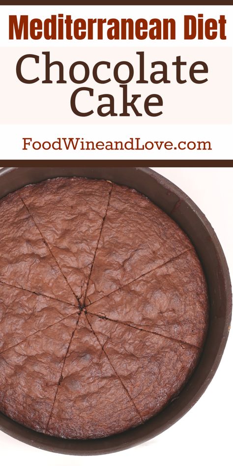 Yes! This tasty chocolate cake recipe is friendly to the Mediterranean Diet! So Yummy!  Copyright @foodwineandlove  see how to bake this dessert! https://foodwineandlove.com/mediterranean-diet-friendly-chocolate-cake/ Meditteranean Dessert Recipes, Mediterranean Chocolate Desserts, Mediterranean Diet Sweet Treats, Mediterranean Diet Recipes Desserts, Meditterean Diet Desserts, Mediterranean Diet Cake Recipes, Medditeranean Dessert Recipes, Mediterranean Diet Cabbage Recipes, Mediterranean Cake Recipes