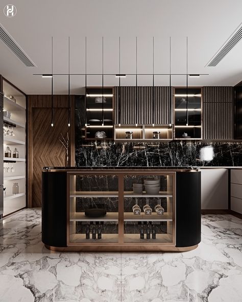 K I T C H E N on Behance Chinese Contemporary Interior, Bar Room Design, Kitchen Luxury Modern, Luxurious Kitchens, Luxury Kitchen Ideas, Green Kitchen Designs, Florida Interior Design, Modern Contemporary Kitchen, Modern Kitchen Appliances