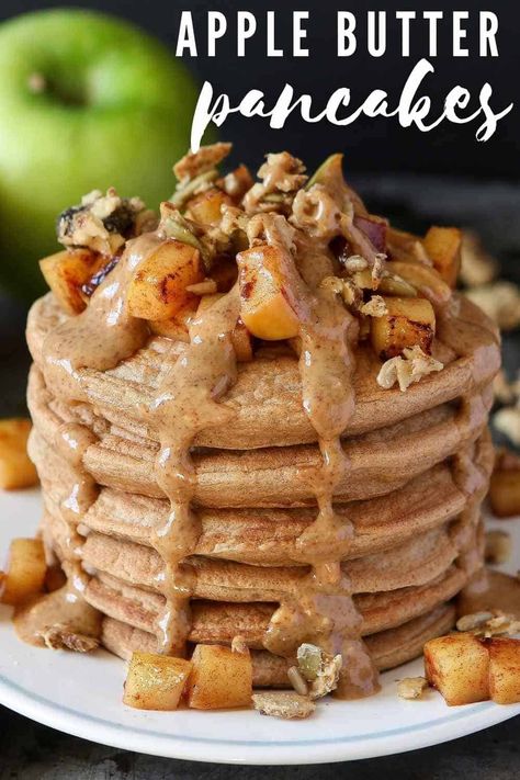 Recipes Using Apple Butter, Cooking With Apples, Cinnamon Apple Butter, Easy Fall Breakfast, Steak Breakfast, Butter Pancakes, Brown Apple, Apple Pancakes, Warm Apple