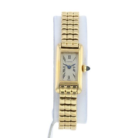 Cartier Square Watch, Gold Rectangle Watch, Square Watches, Cartier Panther, Rectangle Watch, Tank Watch, Sapphire Cabochon, Cartier Tank, Gold Sign