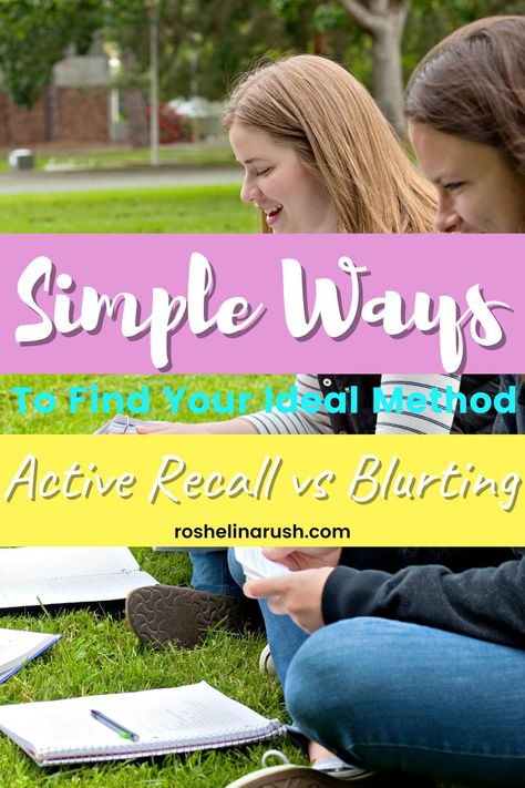 three female students sitting on grass while studying using active recall Best Study Methods, Effective Studying, Active Recall, Study Method, Exam Study Tips, Academic Excellence, Study Schedule, Study Methods, Learning Journey