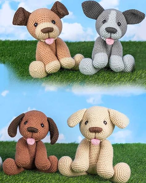 15 Free Crochet Dog Patterns: Make Cute Amigurumi Puppies Crochet Dog Lovey Free Pattern, Dog Free Crochet Pattern, Puppy Crochet Pattern Free, Crochet Dog Pattern Free Amigurumi, Crochet Puppy Pattern Free, Arigami Crochet, Dog Crochet Patterns Free, Free Crochet Dog Patterns, Cute Crochet Dog