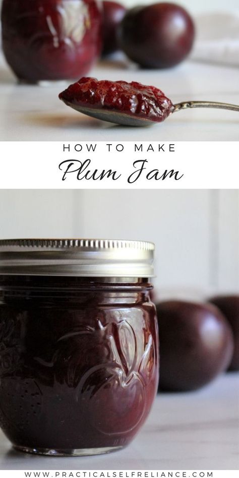 Plum Jam Without Pectin, Canning Plums, Plum Jam Recipe, Homemade Marmalade, Plum Preserves, Plum Chutney, Plum Jam Recipes, Plum Trees, Plum Recipes