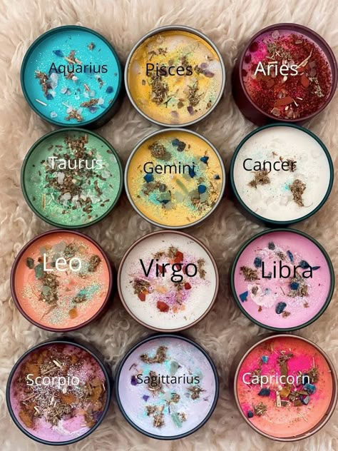 Manifestation Candles, Zodiac Candles, Ingredients List, Candles Crafts, Young Living, Etsy Candles, Hand Poured, Essential Oil, Astrology