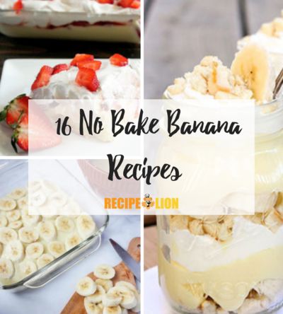 16 No Bake Banana Recipes No Bake Banana Recipes, Banana Recipes No Bake, No Bake Recipes, Banana Split Pie, Banana Desserts, Best No Bake Cookies, Banana Pudding Desserts, Bake Banana, No Bake Summer Desserts