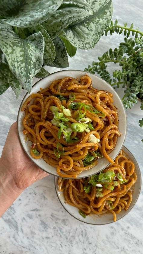 Maxine Sharf | Five minute chili butter udon✨ ▪️4 Tbsp Butter▪️2 Cloves Garlic, finely chopped▪️1 - 2 Tbsp Chili Oil Crisp (I used 2 Tbsp but we like... | Instagram Chicken And Broccoli Sheet Pan, Sheet Pan Lasagna, Creamy Chicken And Broccoli, Maxine Sharf, Chili Butter, Pan Lasagna, Shredded Rotisserie Chicken, Rotisserie Chicken Breast, Spinach Chicken