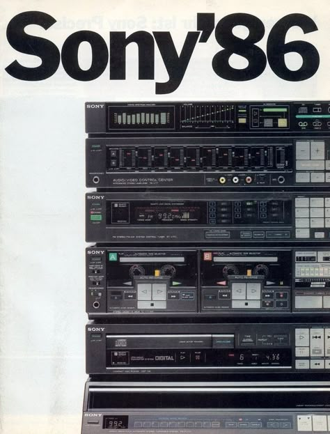 80s Stereo, Iklan Vintage, Sony Electronics, Old Tech, Hi Fi System, Old Technology, Old Posters, Vintage Hifi, Retro Tech