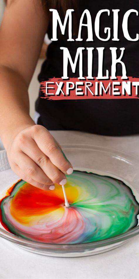 Food Coloring Crafts, Magic Milk Experiment, Milk Experiment, Milk Science Experiment, Rainbow Experiment, Magic Milk, Preschool Color Activities, Yogurt Drink, Science For Toddlers