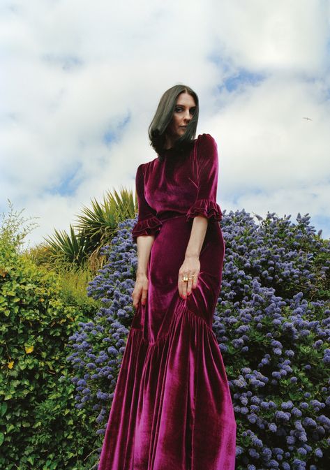 Vampire's Wife Dress, Susie Cave Style, The Vampire Wife Dress, The Vampire's Wife, The Vampires Wife Dress, Vampires Wife Dress, Purple Velvet Gown, Susie Bick, Susie Cave