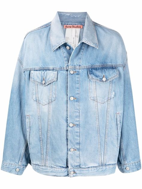 Acne Denim, Designer Denim Jacket, Acne Studios Jeans, Light Denim Jacket, Jeans Claro, Fitted Denim Jacket, Oversized Denim Jacket, Denim Jacket Men, Denim Jacket Women