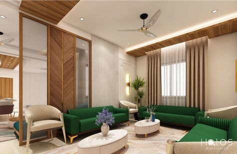 The neutral colour scheme of the living room with a dark-coloured hunter-green sofa setting enhances the beauty of the space and brings out attention to the luxurious-looking and cushiony sitting area. These walls will showcase a dark green sofa without competing for attention. Green is a cool-toned colour, and these colours create a relaxed mood in a room. Green is also a colour in nature, so it can work well with other natural colours such as different shades of brown and beige. Dark Green Sofa, Colour Combinations Interior, Neutral Colour Scheme, Dark Brown Sofas, Living Room Colour Schemes, Dark Green Living Room, Dark Brown Furniture, Green Sofa Living Room, Different Shades Of Brown